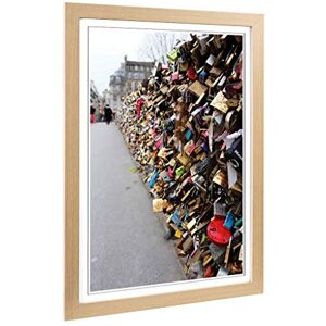 Big Box Art Framed Print of Padlocks Lovers Pont des Bridge Paris France (2) Design Wall Art Picture Home Decor for Living Room, Bedroom, Office, Oak, A2 / 24.5x18 Inch / 62x45cm Big Box Art Framed Print of Padlocks Lovers Pont des Bridge Paris France (2) Design Wall Art Picture Home Decor for Living Room, Bedroom, Office, Oak, A2 / 24.5x18 Inch / 62x45cm