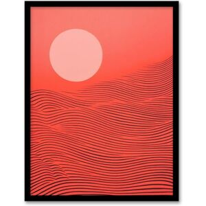 Wee Blue Coo Desert Coral Pink Orange Sunset Abstract Artwork Framed Wall Art Print A4 Wee Blue Coo Desert Coral Pink Orange Sunset Abstract Artwork Framed Wall Art Print A4