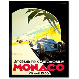 Wee Blue Coo Sport Advert Motor Race Grand Prix Monaco Monte Carlo Art Print Framed Poster Wall Decor 12X16 Inch Wee Blue Coo Sport Advert Motor Race Grand Prix Monaco Monte Carlo Art Print Framed Poster Wall Decor 12X16 Inch