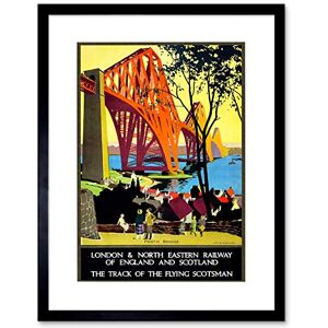 Wee Blue Coo Vintage Ad Railway Flying Scotsman Forth Bridge Framed Wall Art Print Wee Blue Coo Vintage Ad Railway Flying Scotsman Forth Bridge Framed Wall Art Print