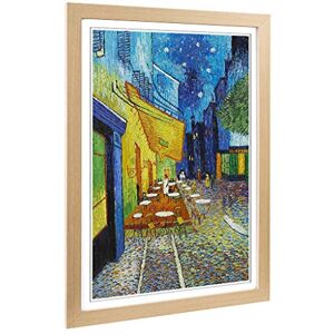 Big Box Art Framed Print of Vincent Van Gogh Cafe Terrace at Night Design Wall Art Picture Home Decor for Kitchen, Living Room, Bedroom, Hallway, Oak, A2 / 24.5x18 Inch / 62x45cm Big Box Art Framed Print of Vincent Van Gogh Cafe Terrace at Night Design Wall Art Picture Home Decor for Kitchen, Living Room, Bedroom, Hallway, Oak, A2 / 24.5x18 Inch / 62x45cm