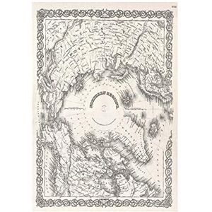 Wee Blue Coo Map 1855 Colton Arctic North Pole Vintage Wall Art Print Wee Blue Coo Map 1855 Colton Arctic North Pole Vintage Wall Art Print