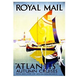 Wee Blue Coo Vintage Ad Royal Mail Atlantis Cruise Ship Boat Wall Art Print Wee Blue Coo Vintage Ad Royal Mail Atlantis Cruise Ship Boat Wall Art Print