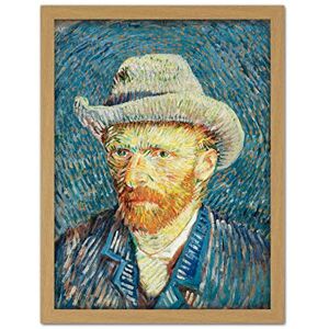 Fine Art Prints Vincent Van Gogh Self Portrait With Grey Felt Hat Large Framed Art Print Poster Wall Decor 18x24 Fine Art Prints Vincent Van Gogh Self Portrait With Grey Felt Hat Large Framed Art Print Poster Wall Decor 18x24