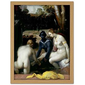 Artery8 Van Haarlem Bathsheba At Her Toilet Painting Artwork Framed Wall Art Print 18X24 Inch Artery8 Van Haarlem Bathsheba At Her Toilet Painting Artwork Framed Wall Art Print 18X24 Inch