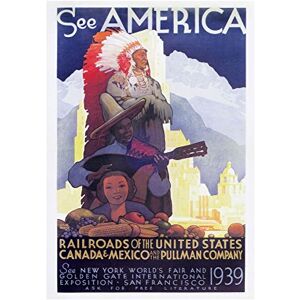 Wee Blue Coo Travel America Railroad Pullman USA Vintage Advertising Wall Art Print Wee Blue Coo Travel America Railroad Pullman USA Vintage Advertising Wall Art Print