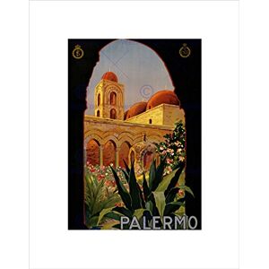 Wee Blue Coo Travel Tourism Palermo Sicily Italy San Giovanni Wall Art Print Wee Blue Coo Travel Tourism Palermo Sicily Italy San Giovanni Wall Art Print