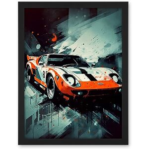 Artery8 Sports Car Racing Oil Painting Sports Supercar Driving Orange Gift for Him Artwork Framed Wall Art Print 18X24 Inch Artery8 Sports Car Racing Oil Painting Sports Supercar Driving Orange Gift for Him Artwork Framed Wall Art Print 18X24 Inch