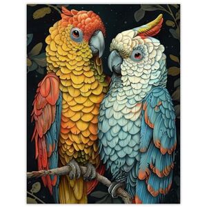 Artery8 Cockatoo Parrots Bird Couple Jungle Love For Living Room Large Wall Art Poster Print Thick Paper 18X24 Inch Artery8 Cockatoo Parrots Bird Couple Jungle Love For Living Room Large Wall Art Poster Print Thick Paper 18X24 Inch