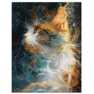 Artery8 Dreamy Orange Maine Coon Cat Lover Pet Portrait For Living Room Extra Large XL Wall Art Poster Print Artery8 Dreamy Orange Maine Coon Cat Lover Pet Portrait For Living Room Extra Large XL Wall Art Poster Print