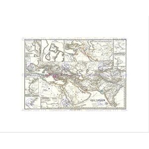 Wee Blue Coo Map Illustrated Antique Spruner Persian Empire Wall Art Print Wee Blue Coo Map Illustrated Antique Spruner Persian Empire Wall Art Print