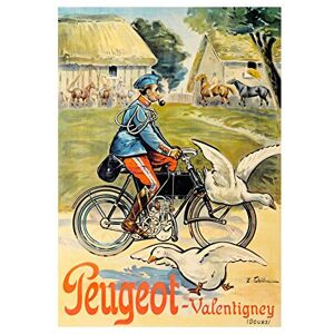 Wee Blue Coo Ad Bicycle Geese French Moustache Rural New Picture Wall Art Print Wee Blue Coo Ad Bicycle Geese French Moustache Rural New Picture Wall Art Print