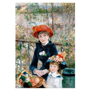 Wee Blue Coo Painting Portrait Exterior Renoir Two Sisters Terrace Wall Art Print Wee Blue Coo Painting Portrait Exterior Renoir Two Sisters Terrace Wall Art Print