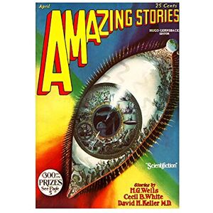 Wee Blue Coo Comic Amazing Stories Eye Window Wells Sci Fi USA Wall Art Print Wee Blue Coo Comic Amazing Stories Eye Window Wells Sci Fi USA Wall Art Print