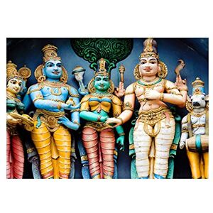 Wee Blue Coo Photo Hindu Deities Tamil Nadu India Statue Wall Art Print Wee Blue Coo Photo Hindu Deities Tamil Nadu India Statue Wall Art Print