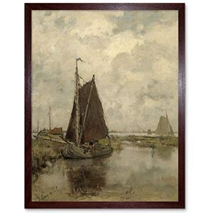 Artery8 Jacob Maris Ships In Dull Weather Painting Art Print Framed Poster Wall Decor 12x16 inch Artery8 Jacob Maris Ships In Dull Weather Painting Art Print Framed Poster Wall Decor 12x16 inch
