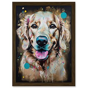 Artery8 - Golden Retriever Portrait - Brown - A4 - Wall Art Artery8 - Golden Retriever Portrait - Brown - A4 - Wall Art