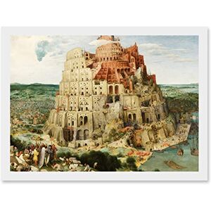 Artery8 Pieter Bruegel The Elder The Tower Of Babel Vienna Painting Artwork Framed Wall Art Print A4 Artery8 Pieter Bruegel The Elder The Tower Of Babel Vienna Painting Artwork Framed Wall Art Print A4