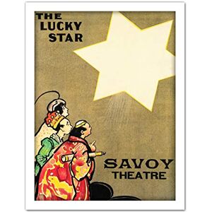 Fine Art Prints Hardy Lucky Star Theatre Show Savoy Advert Large Framed Art Print Poster Wall Decor 18x24 in Fine Art Prints Hardy Lucky Star Theatre Show Savoy Advert Large Framed Art Print Poster Wall Decor 18x24 in