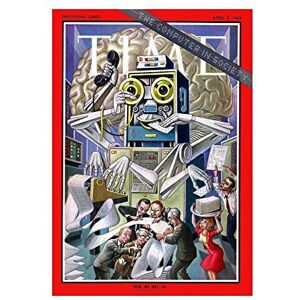 Wee Blue Coo Science Magazine Cover Computer Society Robot Office Wall Art Print Wee Blue Coo Science Magazine Cover Computer Society Robot Office Wall Art Print