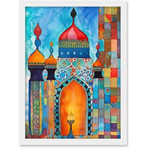 Artery8 Abstract Islamic Mosque Entrance Prayer Folk Art Artwork Framed A3 Wall Art Print Artery8 Abstract Islamic Mosque Entrance Prayer Folk Art Artwork Framed A3 Wall Art Print