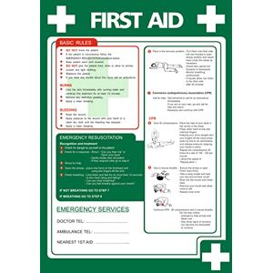 SECO First Aid Poster, A2 (420mm x 594mm) 0.44mm Polypropylene SECO First Aid Poster, A2 (420mm x 594mm) 0.44mm Polypropylene