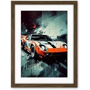 Artery8 Sports Car Racing Oil Painting Sports Supercar Driving Orange Gift for Him Artwork Framed Wall Art Print 18X24 Inch Artery8 Sports Car Racing Oil Painting Sports Supercar Driving Orange Gift for Him Artwork Framed Wall Art Print 18X24 Inch