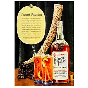 Wee Blue Coo Ad Drink Alcohol Bourbon Whiskey Kentucky Horn Bottle Wall Art Print Wee Blue Coo Ad Drink Alcohol Bourbon Whiskey Kentucky Horn Bottle Wall Art Print