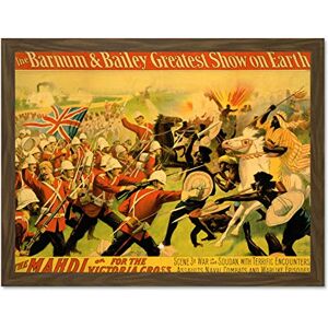 Wee Blue Coo Advertising Circus Barnum Greatest Show Military Battle British Large Framed Art Print Poster Wall Decor 18x24 inch Wee Blue Coo Advertising Circus Barnum Greatest Show Military Battle British Large Framed Art Print Poster Wall Decor 18x24 inch