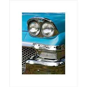 Wee Blue Coo Headlight 1950s American Blue Vintage Car Classic Automobile Art Wall Art Print Wee Blue Coo Headlight 1950s American Blue Vintage Car Classic Automobile Art Wall Art Print