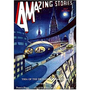 Wee Blue Coo Comic Amazing Stories Thia Drylands Future City Wall Art Print Wee Blue Coo Comic Amazing Stories Thia Drylands Future City Wall Art Print