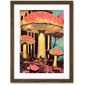 Artery8 Red Mushroom Fungi Pink Blue Bright Psychedelic Nature Kitchen Artwork Framed Wall Art Print 18X24 Inch Artery8 Red Mushroom Fungi Pink Blue Bright Psychedelic Nature Kitchen Artwork Framed Wall Art Print 18X24 Inch