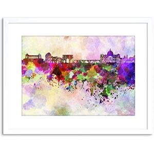 Wee Blue Coo Painting Illustration Cityscape Paint Splash Skyline Rome Framed Wall Art Print Wee Blue Coo Painting Illustration Cityscape Paint Splash Skyline Rome Framed Wall Art Print