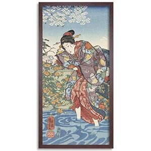 Artery8 Kuniyoshi Ide Tama River Yamashiro Province Framed Wall Art Print Long 25X12 Inch Artery8 Kuniyoshi Ide Tama River Yamashiro Province Framed Wall Art Print Long 25X12 Inch