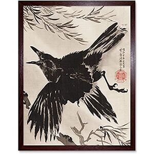 Fine Art Prints Kyosai Crow Willow Tree Japanische Malerei ungerahmt Wandkunst Poster Home Decor Premium Fine Art Prints Kyosai Crow Willow Tree Japanische Malerei ungerahmt Wandkunst Poster Home Decor Premium