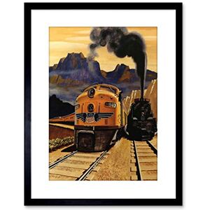 Wee Blue Coo TRAVEL TRAIN RAIL TRACK STEAM DIESEL ENGINE LANDSCAPE USA FRAMED PRINT F97X7299 Wee Blue Coo TRAVEL TRAIN RAIL TRACK STEAM DIESEL ENGINE LANDSCAPE USA FRAMED PRINT F97X7299