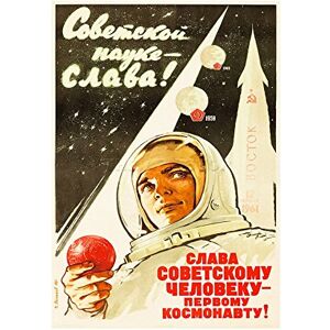 Wee Blue Coo Political Space Cosmonaut Rocket USSR Gagarin Picture Wall Art Print Wee Blue Coo Political Space Cosmonaut Rocket USSR Gagarin Picture Wall Art Print