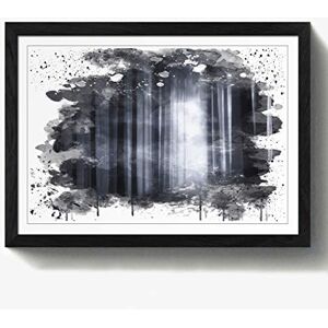 Arty Pie Framed Print Black A2 (24.5x18 Inch) Landscape Twilight Forest Wood V3, Multi-Colour, 60 x 42 x 2 cm Arty Pie Framed Print Black A2 (24.5x18 Inch) Landscape Twilight Forest Wood V3, Multi-Colour, 60 x 42 x 2 cm