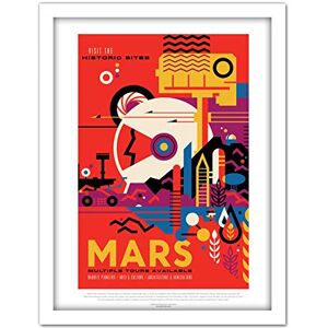 Wee Blue Coo NASA Space Travel Advert Mars Artwork Framed Wall Art Print 18X24 Inch Wee Blue Coo NASA Space Travel Advert Mars Artwork Framed Wall Art Print 18X24 Inch