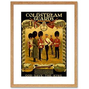 Wee Blue Coo Vintage Ad War WWI Britain Enlist Coldstream Guard King Framed Wall Art Print Wee Blue Coo Vintage Ad War WWI Britain Enlist Coldstream Guard King Framed Wall Art Print