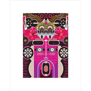 Wee Blue Coo Painting Illustration Abstract Figure Weird Graphic Wall Art Print Wee Blue Coo Painting Illustration Abstract Figure Weird Graphic Wall Art Print