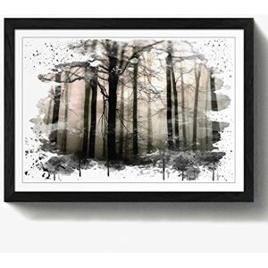 Arty Pie Framed Print Black A2 (24.5x18 Inch) Landscape Sunlight Through Forest Woodland (2) V3, Wood, Multi-Colour, 60 x 42 x 2 cm Arty Pie Framed Print Black A2 (24.5x18 Inch) Landscape Sunlight Through Forest Woodland (2) V3, Wood, Multi-Colour, 60 x 42 x 2 cm