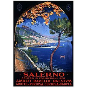 Wee Blue Coo Travel Salerno Mediterranean Italy Ad Picture Wall Art Print Wee Blue Coo Travel Salerno Mediterranean Italy Ad Picture Wall Art Print