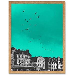 Wee Blue Coo Rooftop Birds Leith Art Print Framed Poster Wall Decor 12X16 Inch Wee Blue Coo Rooftop Birds Leith Art Print Framed Poster Wall Decor 12X16 Inch