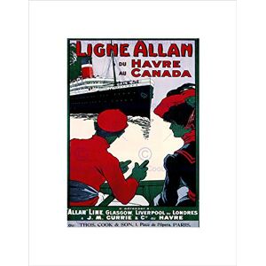 Wee Blue Coo TRAVEL ALLAN LINE THOMAS COOK PARIS FRANCE VINTAGE ADVERT FRAMED PRINT B12X1464 Wee Blue Coo TRAVEL ALLAN LINE THOMAS COOK PARIS FRANCE VINTAGE ADVERT FRAMED PRINT B12X1464