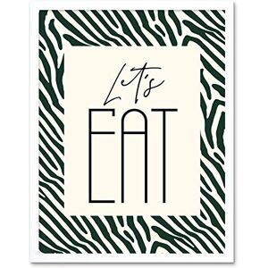 Wee Blue Coo Kitchen Zebra Lets Eat Typography Art Print Framed Poster Wall Decor 12x16 inch Wee Blue Coo Kitchen Zebra Lets Eat Typography Art Print Framed Poster Wall Decor 12x16 inch