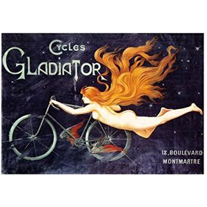Wee Blue Coo Ad Bicycle Transport Gladiator Paris France Wall Art Print Wee Blue Coo Ad Bicycle Transport Gladiator Paris France Wall Art Print