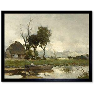 Artery8 Weissenbruch Autumn Landscape Cottage Painting Art Print Framed Poster Wall Decor 12x16 inch Artery8 Weissenbruch Autumn Landscape Cottage Painting Art Print Framed Poster Wall Decor 12x16 inch