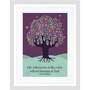 Wee Blue Coo Gibran Life Without Love Tree Blossoms Quote Typography Framed Wall Art Print Wee Blue Coo Gibran Life Without Love Tree Blossoms Quote Typography Framed Wall Art Print