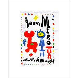 Wee Blue Coo ADVERT EXHIBITION CULTURAL JOAN MIRO PAINT SURREALISM FRAMED ART PRINT B12X4397 Wee Blue Coo ADVERT EXHIBITION CULTURAL JOAN MIRO PAINT SURREALISM FRAMED ART PRINT B12X4397